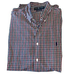 Ralph Lauren Mens XL Plaid Harlowe Long Sleeve Button Down Shirt
